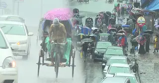 বৃষ্টিতে পানির নিচে রাজধানীর বহু সড়ক